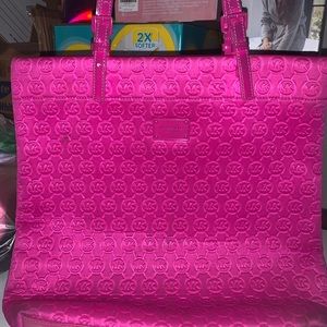 Michael Kors Hot Pink Neoprene Tote Bag